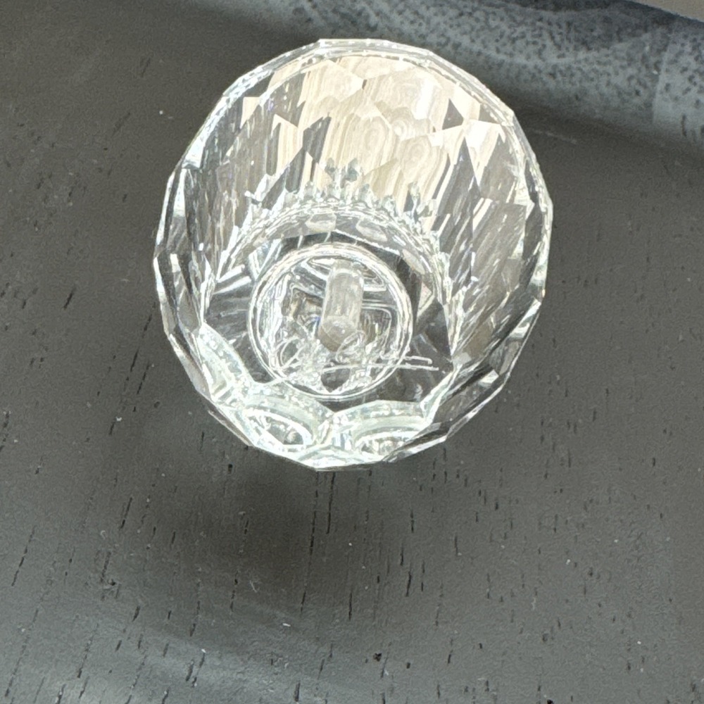Oleg Cassini Lot Of 3 Crystal Small Perfume Bottle Glass Dauber Geometric Shape - Picture 14 of 16